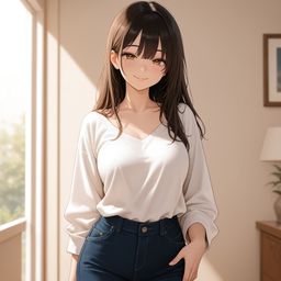 花园中的羞涩美人
