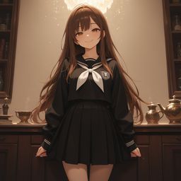 一个女学生的牛仔枪变红